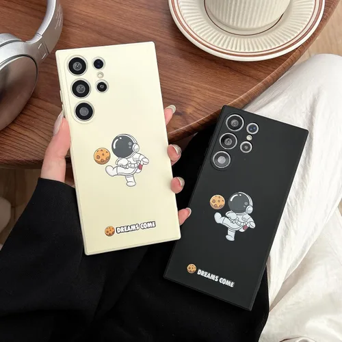 Miniatura 11 de Yonds Queen Funda ultra linda para Samsung Galaxy S22, diseño de astronauta de dibujos animados, diseño de cohete espacial, cubierta de parachoques