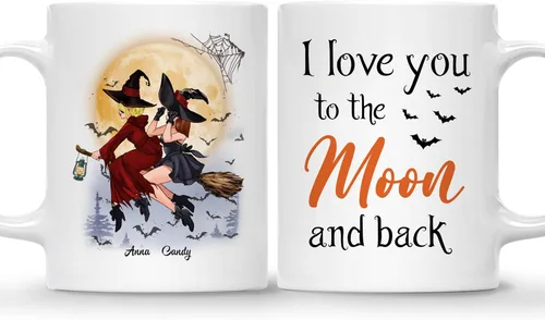 Miniatura 15 de Gossby Taza de café personalizada con texto en inglés "Always Sister", regalo personalizado para hermana con diseño, nombre, taza de Halloween