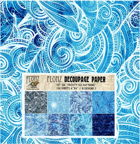 Miniatura 7 de Decoupage - Paquete de papel (24 hojas de 6 x 6 pulgadas) Glorious Storm # Papel de patrón de estilo vintage para decoupage, manualidades y álbumes