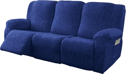 Miniatura 17 de Fundas para Sofá Reclinable Seccional Funda de Sofá para Sofá Reclinable de 3 Asientos, 5 Piezas Funda Elástica para Sofá de 3 Cojines Reclinable