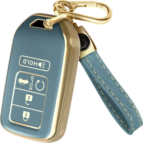 Miniatura 34 de Lucrum Compatible con funda para llavero Honda y llavero de cuero - Estuche de llavero de TPU para Accord Civic CR-V HR-V Pilot Ridgeline SE LX
