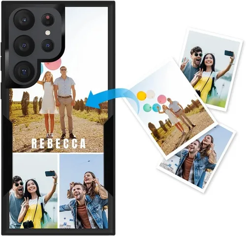 Miniatura 19 de Funda protectora personalizada para Samsung Galaxy S22 Ultra 5G (versión 2022), funda protectora de doble capa resistente con múltiples fotos, a