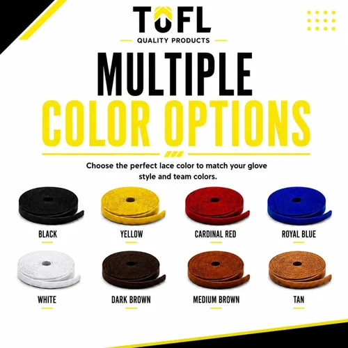 Miniatura 7 de TOFL 72" Baseball Glove Lace Strips - Flat Shaped Cowhide Leather Lacing for Gloves, Mitts & DIY Repair