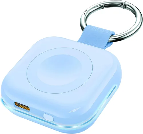 Miniatura 13 de Cargador de viaje portátil para Apple Watch Series 8, cargador inalámbrico para iWatch de 1200 mAh con cable de carga, llavero de bolso, cargadores