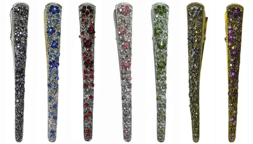 Miniatura 21 de NM110-2-6d1 - Juego de 6 pinzas de metal resistentes para el cabello para mujeres y niñas