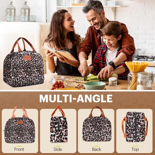 Miniatura 4 de EASYFUN Bolsa de almuerzo para mujeres y hombres, lonchera aislada a prueba de fugas con gran capacidad, bolsa de mano más fresca para el trabajo
