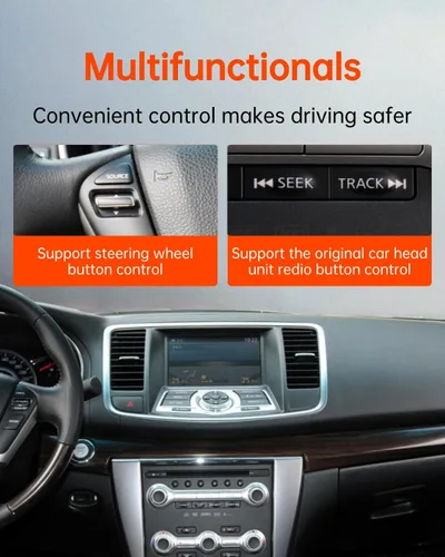 Miniatura 3 de Adaptador USB Bluetooth 5.3 para automóvil compatible con Infiniti Q50, G37, M37, QX70L, QX50, FX35, QX60, EX, FX y Nissan Music Interface Connector