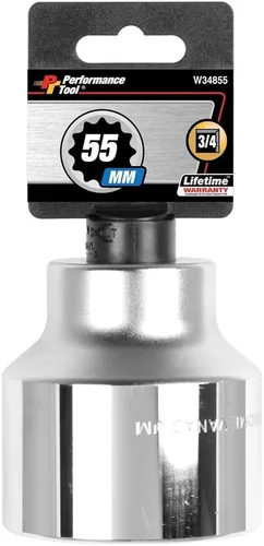 Performance Tool W34855 - Llave de vaso estándar de 12 cantos de 3/4" 55mm