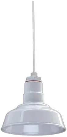Miniatura 44 de Steel Lighting Co. Inglewood - Lámpara de granero Lámpara montada en el techo Cúpula redonda de 8 pulgadas vástago inclinado de 12 pulgadas