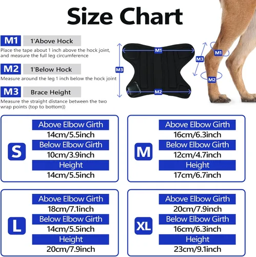 Miniatura 4 de Rodillera para perro para soporte de pierna trasera, soporte ajustable de compresión para piernas traseras débiles, desgarro de ACL y molestias