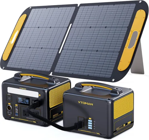 Miniatura 14 de VTOMAN Generador solar de 3096Wh con panel solar de 200 W y batería adicional, batería LiFePO4 de 1800 W (pico de 3600 W) estación de energía