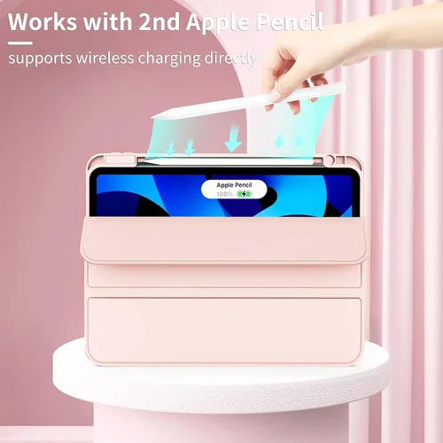 Miniatura 6 de Funda para iPad Air de 11 pulgadas M4/M3/M2 2026/2025/2024, iPad Air 5/4 (2022/2020 5ª/4ª generación de 10.9 pulgadas) con soporte para lápiz, Rosa