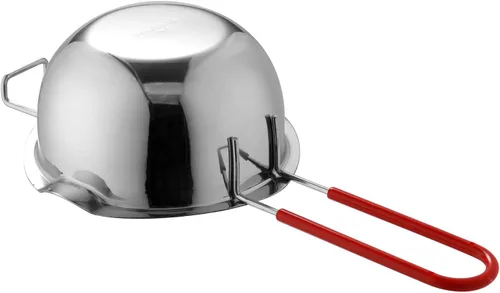 Miniatura 3 de Olla universal de acero inoxidable 18/8, inserto de doble caldera, boquillas dobles, mango resistente al calor, fondo plano, mantequilla derretida