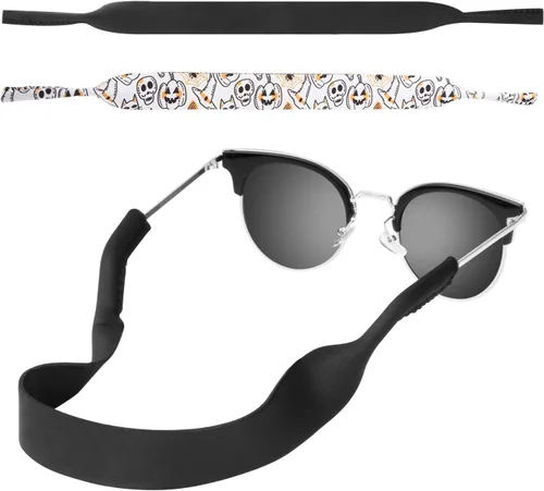 Miniatura 18 de MoKo Retenedor de lentes de neopreno (paquete de 2) de ajuste universal, retenedor de lentes de sol deportivos sin cola, correa de gafas de sol