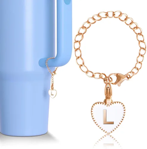 Miniatura 7 de Accesorios de dije de letra para taza Stanley, dije de identificación con nombre para Stanley/vaso moderno simple, dije de identificación inicial