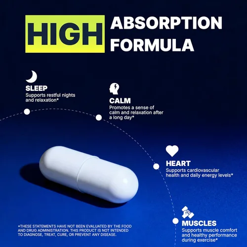 Miniatura 3 de Complejo triple de magnesio – 300 mg de magnesio de malato, glicinato y citrato – Apoya el alivio del estrés y el sueño, nervios y metabolismo
