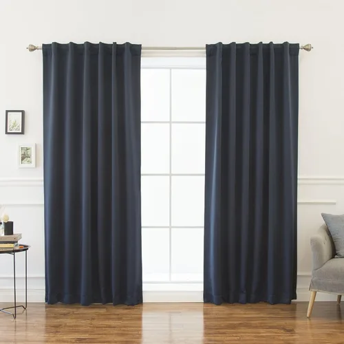 Miniatura 21 de Best Home Fashion Cortinas opacas con aislamiento térmico, pestaña trasera, bolsillo para barra, color gris, 52 pulgadas de ancho x 126 pulgadas