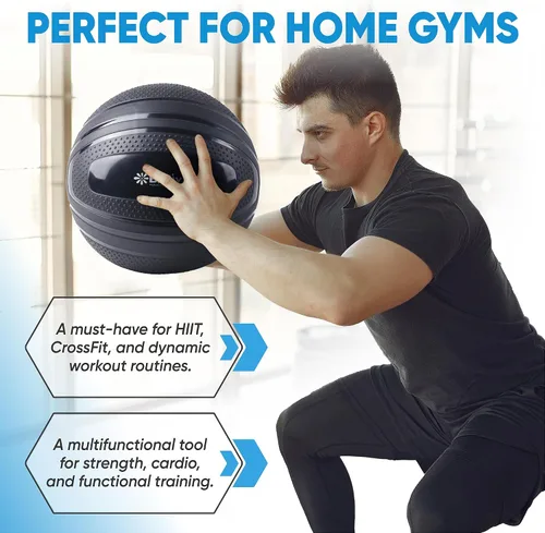 Miniatura 4 de bintiva Pelota de Golpe sin Rebote - Bola Pesada para Ejercicio con Peso para Rutinas de Entrenamiento y Fitness - Bola de Peso Muerto Medicinal