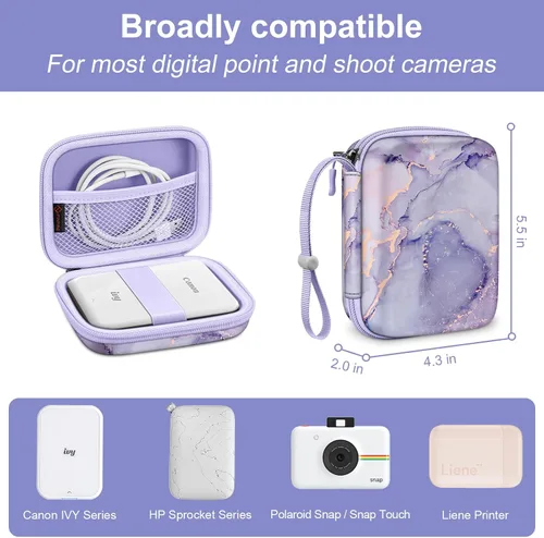 Miniatura 2 de Fintie Funda protectora para Canon Ivy 2 Mini, Canon Ivy CLIQ2 / CLIQ+2 impresora fotográfica de cámara instantánea - Funda de transporte rígida a