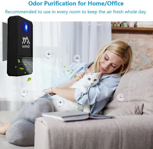 Miniatura 7 de Purificador de aire ionizador, desodorante de arena para gatos adopta tecnología de aniones con 8 cabezales de fibra de carbono con 40 millones