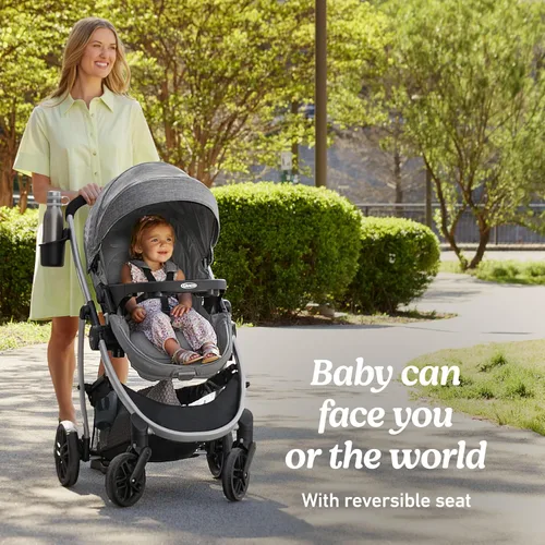 Miniatura 4 de Graco Modes Pramette 3 en 1 Sistema de Viaje, Combo de Silla de Coche y Carriola, Silla de Coche para Bebé Orientada hacia atrás, Moisés Infantil a