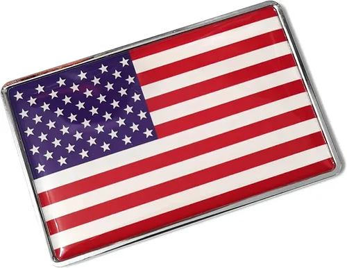 Miniatura 7 de PTDecals 1 PIEZA Metal 3D Emblema de Bandera de Estados Unidos en Negro y Blanco Adhesivo para Vehículo Coche Auto Paragolpes Delanteros, Ventana