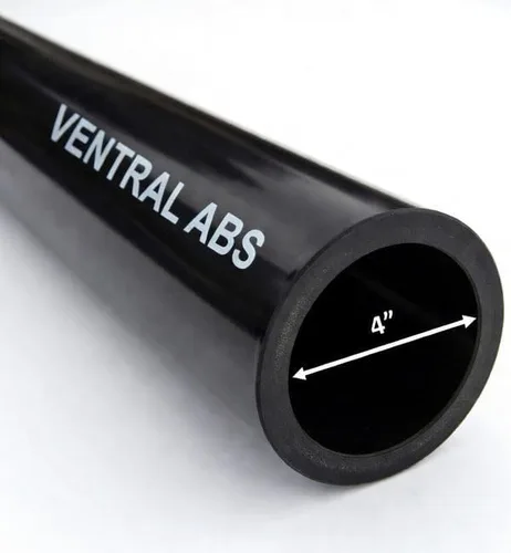 VENTRAL Tubo de drenaje ABS de 4 pulgadas (4.5 DE), negro, longitudes de corte para ventilación de residuos de alcantarillado de fontanería DWV (60