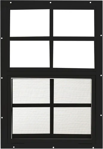 Ventanas de cobertizo de 14 x 21 pulgadas (paquete de 1) | Ventanas corredizas con vidrio templado y mallas | Montaje empotrado, marcos de aluminio