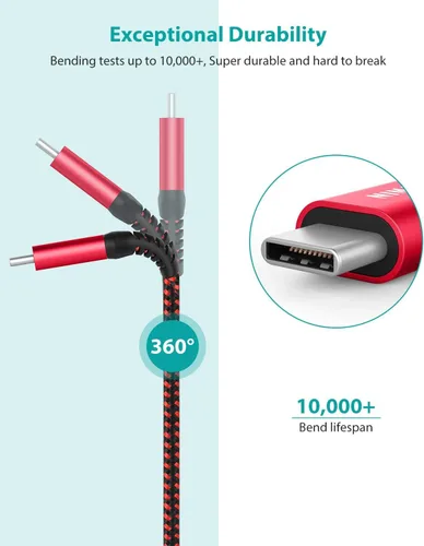 Miniatura 6 de NIMASO Adaptador USB C a USB 3.1, paquete de 2 unidades, cable OTG tipo C macho a USB hembra adaptador OTG compatible con iPhone 15/15 Pro/15 Rojo