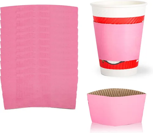 Miniatura 14 de zsccxq Fundas desechables para taza de café, papel kraft corrugado, fundas protectoras aisladas para tazas de café, expreso para bebidas calientes