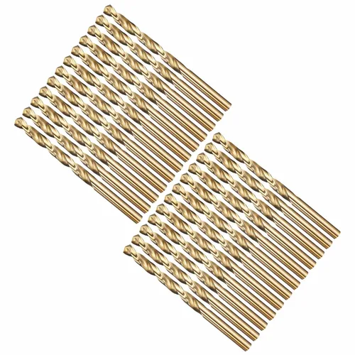 Miniatura 17 de Broca, diámetro de corte de 7/16 pulgadas (0.437 in), 4241 brocas HSS negro y dorado, ángulo de corte de 118° versátil