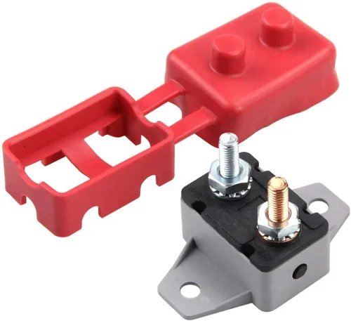 ZOOKOTO Disyuntor de reinicio manual de 12 V/24 V con tapa para barco marino, cargadores de batería, camiones, autobuses, coches eléctricos, motores