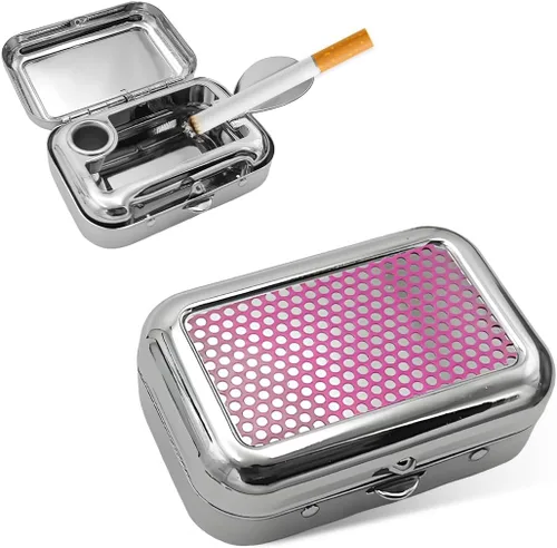 Miniatura 11 de Yourkar Ceniceros Portátiles, Mini Cenicero Portátil de Acero Inoxidable con Tapa a Prueba de Viento, Cenicero de Bolsillo Creativo Portátil