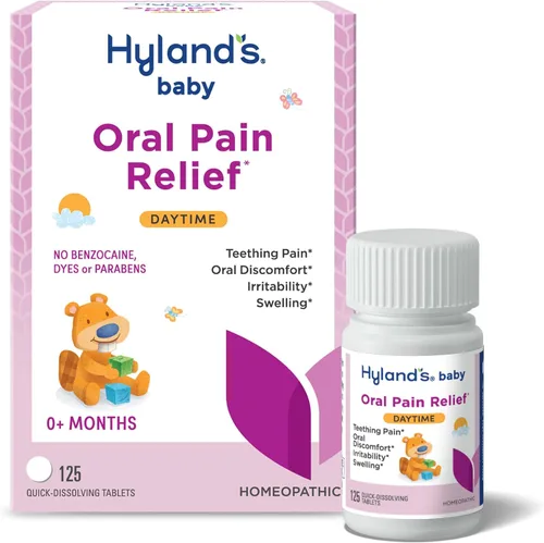 Miniatura 14 de Hyland's Tabletas calmantes nocturnas para bebés con manzanilla, alivio natural de las molestias orales, irritabilidad e hinchazón, hasta 62 dosis