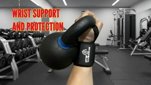 Miniatura 7 de Muñequeras – Envolturas de soporte premium de 18 pulgadas con lazo para el pulgar para levantamiento de pesas, culturismo y crossfit (1 par)