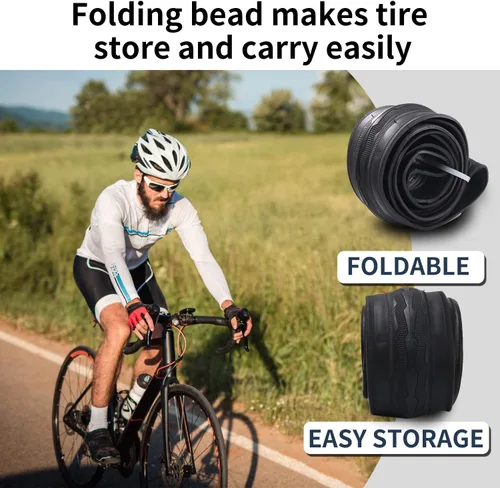 Miniatura 6 de 700 X 23C/700 X 25C/700 X 28C/700 X 35C Neumático de bicicleta plegable Neumáticos de repuesto para bicicleta de carretera 700 x 28C 60TPI