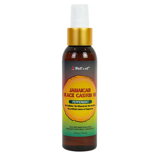 Miniatura 5 de Well's Oil Aerosol de aceite de ricino negro jamaicano para el cabello, 4 onzas (4.0 fl oz), aceite hidratante ligero para el cuero cabelludo