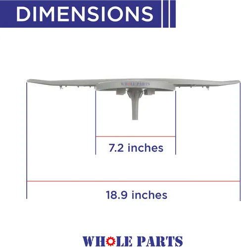Miniatura 2 de Conjunto de brazo rociador inferior para lavavajillas Whole Parts mejorado, color gris, pieza # WD22X10047 - Reemplazo y compatible con algunos