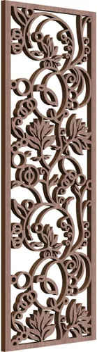 Miniatura 41 de 9 3/8"W x 24 3/8"H x 1/4"T Caspio Decorativos Paneles De Pared De Madera De Calado, Roble Rojo rojo (Red Oak)