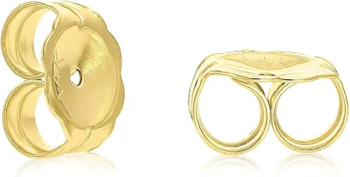 Miniatura 4 de Art and Molly Pendiente de oro amarillo de 14 quilates de repuesto para tuerca de fricción con retroceso Oro rosa macizo de 14 quilates