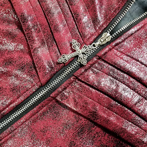 Miniatura 5 de Chaqueta steampunk de piel sintética para hombre, disfraz gótico victoriano