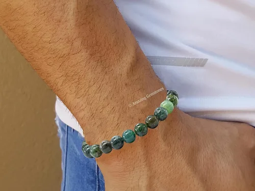 Miniatura 652 de Amazing Gemstone Pulsera de cristal para mujeres y hombres, pulsera de cristal curativo de protección, pulsera elástica con cuentas de piedras