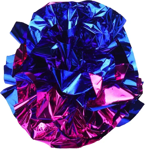 Miniatura 9 de CHIWAVA 24 bolas de Mylar de 1.6 pulgadas brillantes y arrugadas para gatos, pelota de gatito agrietado, juego ligero, colores surtidos