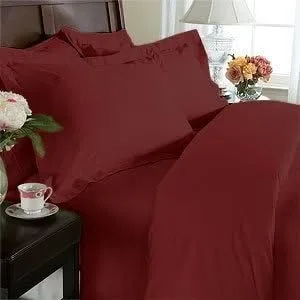 Miniatura 18 de Elegance Linen Juego de funda de edredón de 3 piezas de calidad egipcia de 1800 hilos, resistente a las arrugas, ultra suave, lujoso, sólido, Blanco