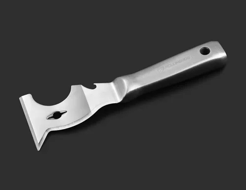 Miniatura 6 de ROLLINGDOG Herramienta de pintor 10 en 1 - Hoja de una pieza pulida en espejo de acero inoxidable y mango grabado con láser, cuchillo de masilla