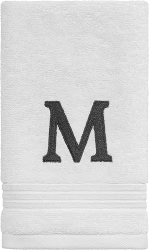Miniatura 27 de Avanti Linens - Toalla de dedos, algodón suave y absorbente, decoración de baño bordada (colección de monogramas, inicial J)