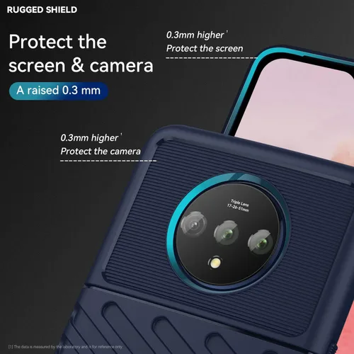 Miniatura 7 de Asuwish Funda de teléfono para OnePlus 7T con cubierta protectora de pantalla de vidrio templado y accesorios para celda, funda delgada y suave