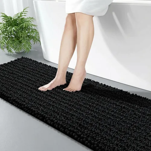 Miniatura 38 de Disolla Alfombra de baño pequeña, antideslizante, lavable, color beige, 17 x 24 pulgadas, súper absorbente, suave, alfombra de baño de felpilla