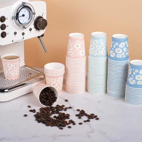 Miniatura 5 de Lamosi Paquete de 300 tazas de baño de 3 onzas, vasos de papel de 3 onzas, taza de enjuague bucal, mini taza de papel para fiestas, pícnics