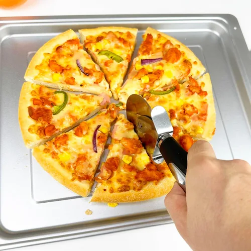 Miniatura 3 de KLAQQED Pala de pizza de 12 x 14 pulgadas, espátula de pizza con mango de madera plegable, herramientas de aluminio para hacer accesorios